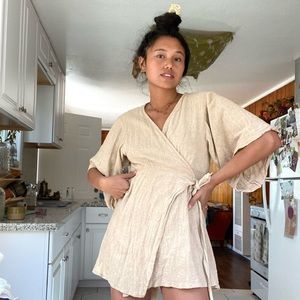 HEMP TEMPLE WRAP DRESS